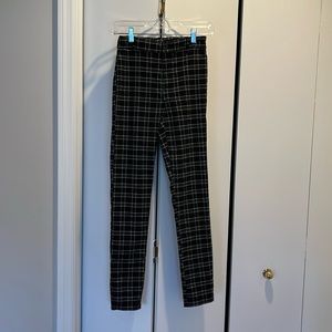 Black and White Slim Leg Pants